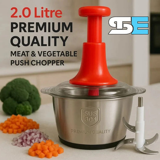 2L Heavy-Duty Stainless Steel Manual Chopper