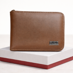 brown men leather wallet